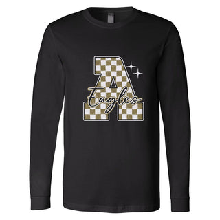 Abilene High Eagles - Checkered Letter Long Sleeve T-Shirt