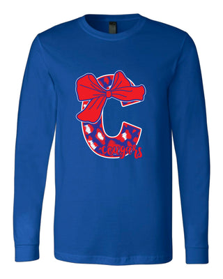 Cooper Cougars - Bow Letter Long Sleeve T-Shirt