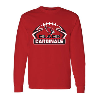 Clack Cardinals - Football Long Sleeve T-Shirt