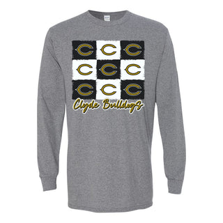 Clyde Bulldogs - 9 Boxes Long Sleeve T-Shirt