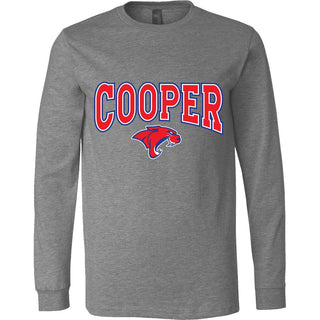 Cooper Cougars - Arched Mascot Long Sleeve T-Shirt
