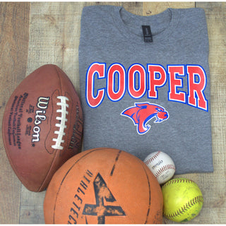 Cooper Cougars - Arched Mascot T-Shirt