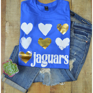 Purcell Jaguars - Foil Hearts T-Shirt