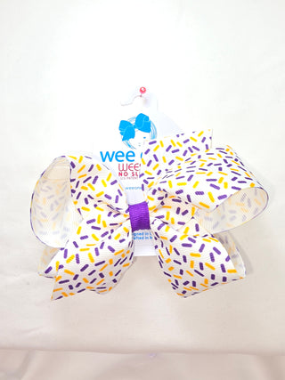 Confetti Print Medium Bow