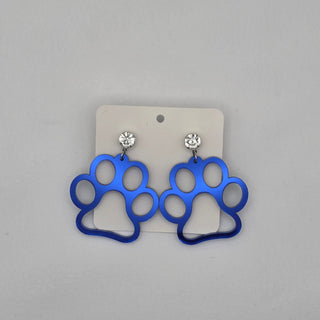 Large Game Day Paw Print Earrings