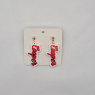 Cooper Cougars - Cooper Script Stadium Earrings