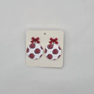 Jim Ned Indians - Game Day Cuties with Bow Earrings