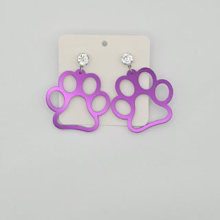 Large Game Day Paw Print Earrings