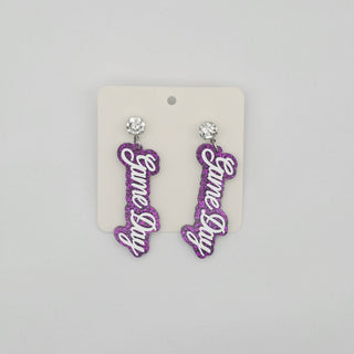 Game Day Script Hype Earrings
