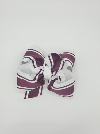 5.5" Layered Striped Bow