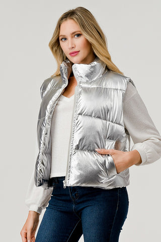 Christie Metallic Puffer Vest
