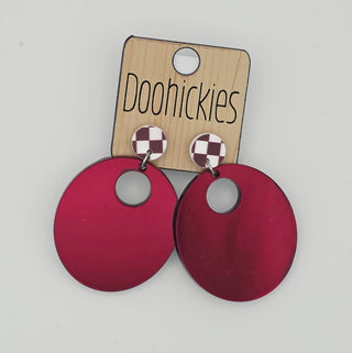 Circle Checkered Earrings