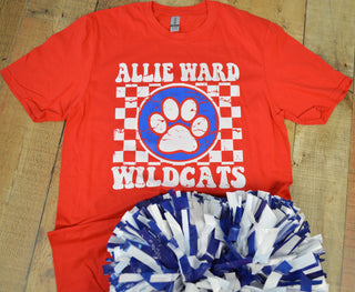 Allie Ward Wildcats - Checkered T-Shirt