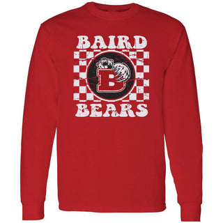 Baird Bears - Checkered Long Sleeve T-Shirt