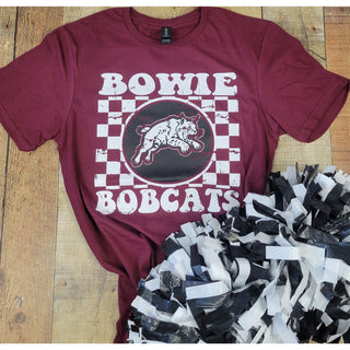 Bowie Bobcats - Checkered T-Shirt