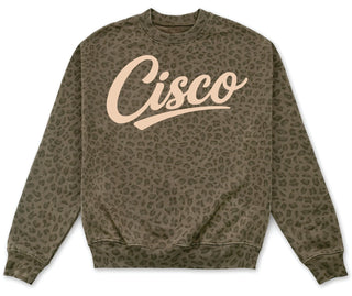 Cisco Loboes Booster Club - Cisco Brown Leopard Sweatshirt