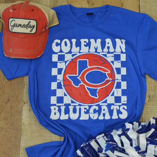 Coleman Bluecats - Checkered T-Shirt