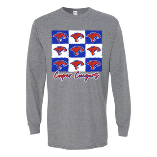 Cooper Cougars - 9 Boxes Long Sleeve T-Shirt