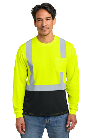 CornerStone® ANSI 107 Class 2 Long Sleeve Mesh Blocked Tee CS207