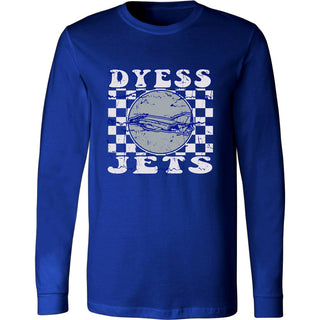 Dyess Jets - Checkered Long Sleeve T-Shirt