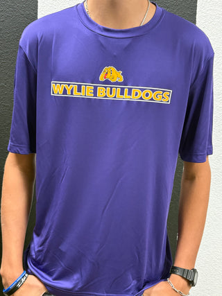 Wylie Bulldogs - Solid Purple Wicking Tee
