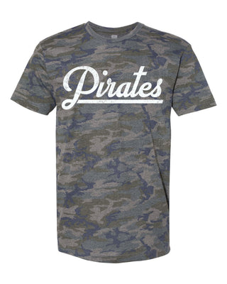 Eula Pirates - Script with Tail Camo T-Shirt