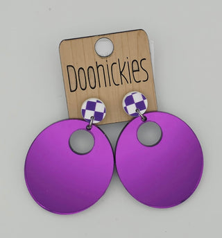 Circle Checkered Earrings