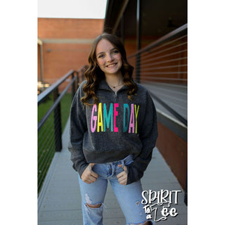 Game Day Snuggle Fleece Cropped 1/4 Zip Sweatshirt