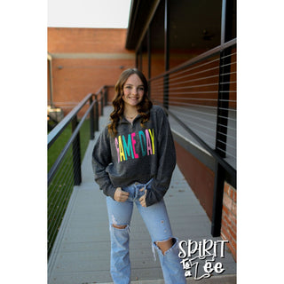 Game Day Snuggle Fleece Cropped 1/4 Zip Sweatshirt - Singles