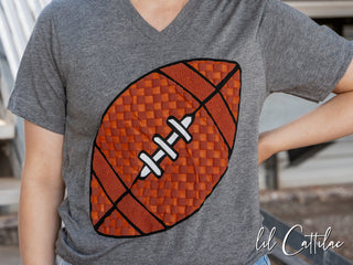 Checkered Football - V-Neck Football Tee
