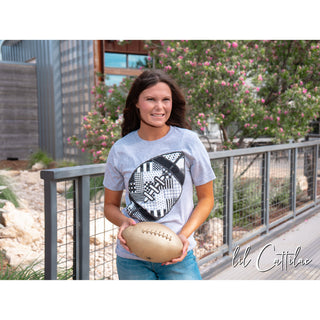 Patchwork Puff Football - Football Tee