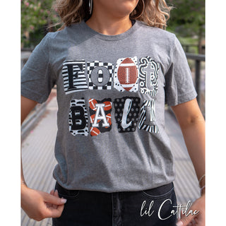 Football Scrapbook Letters - Football Tee