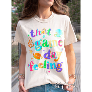 That Game Day Feeling Bright - Football Tee