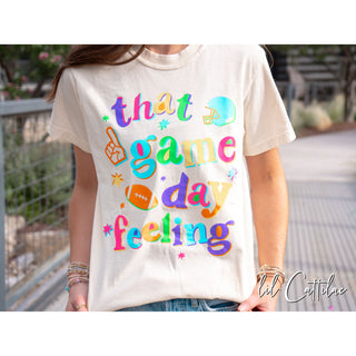 That Game Day Feeling Bright - Football Tee