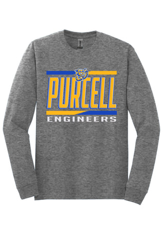 Purcell Engineers - Split Stripe Long Sleeve T-Shirt