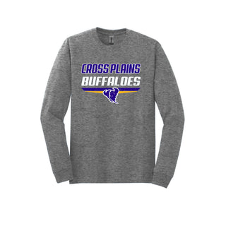 Cross Plains Buffaloes - Double Stripe Long Sleeve T-Shirt