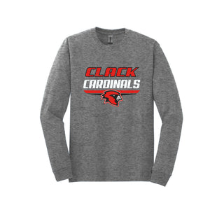 Clack Cardinals - Double Stripe Long Sleeve T-Shirt