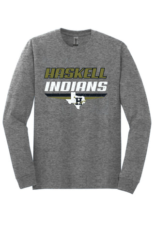Haskell Indians - Double Stripe Long Sleeve T-Shirt