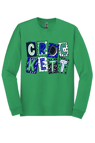 Crockett Crocodiles - Scrapbook Box Long Sleeve T-Shirt