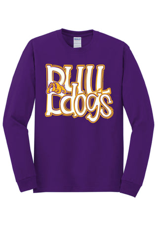 Wylie Bulldogs - Funky Stack Long Sleeve T-Shirt