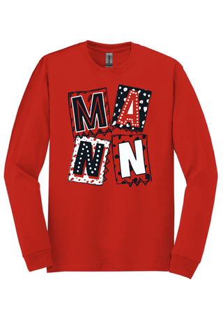 Mann Falcons - Scrapbook Box Long Sleeve T-Shirt