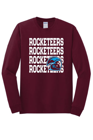 Bowie Rocketeers - Repeat Long Sleeve T-Shirt