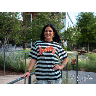 Spooky - Halloween Striped Tee