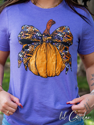 Halloween Bow with Pumpkin Tee