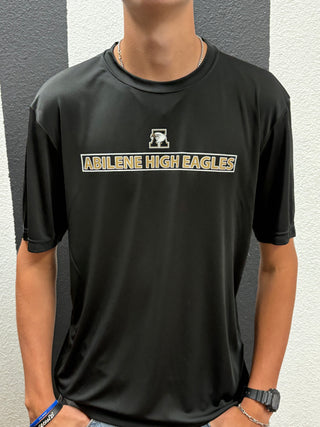 Abilene High Eagles - Solid Black Wicking Tee