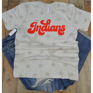 Jim Ned Indians - Script with Stars T-Shirt