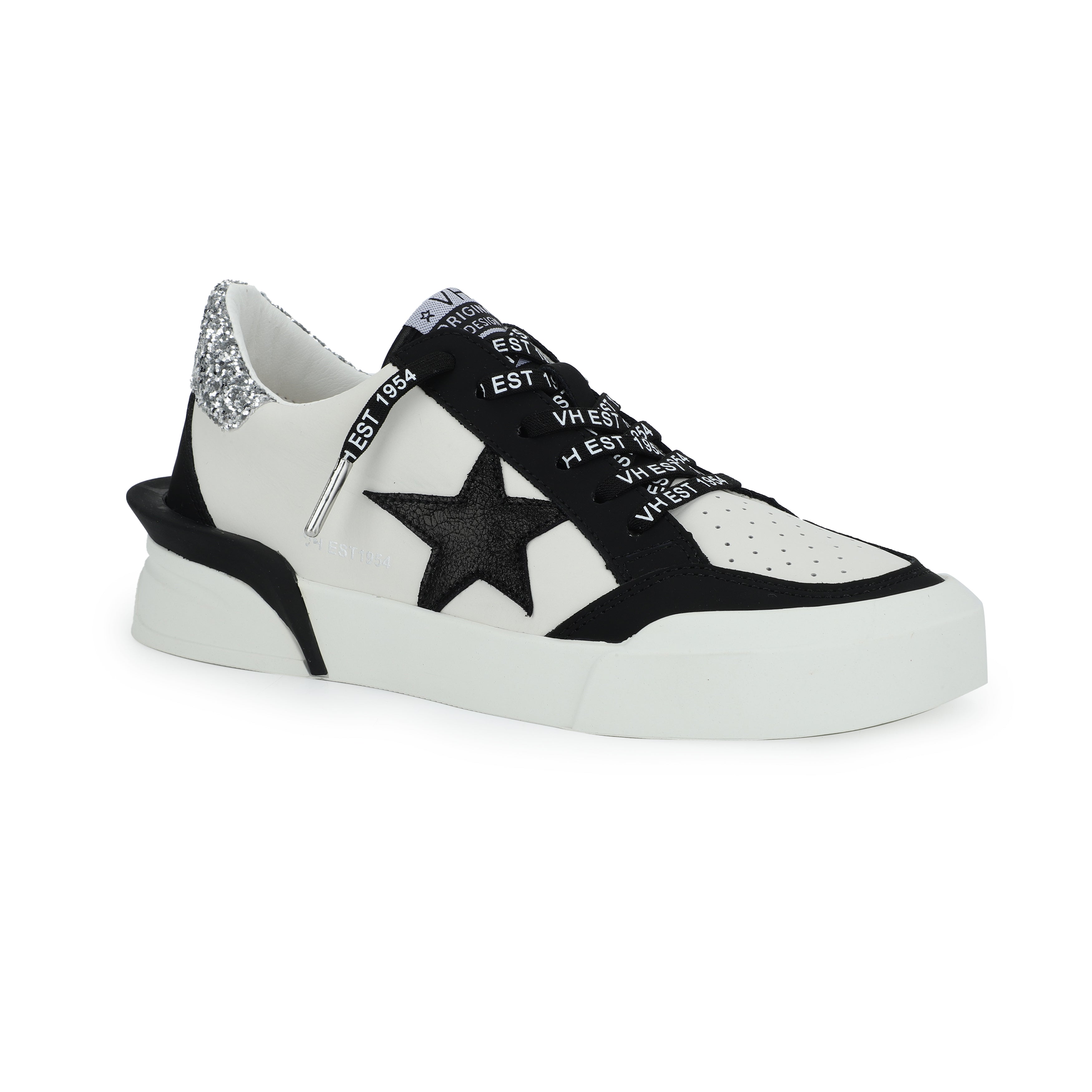 Vintage Havana Black And White Sneakers Laser Black White W/ Star