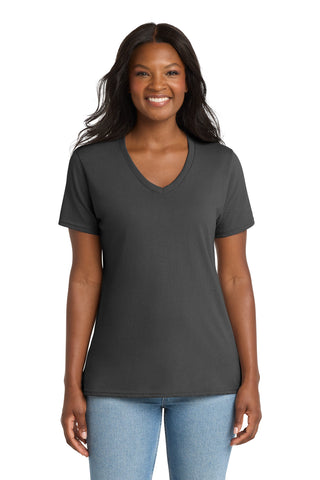 Port & Co® Women's Core Cotton V-Neck Tee. LPC54V
