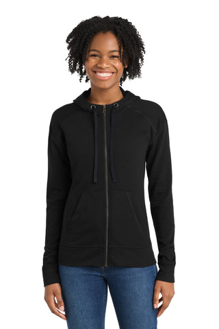 Sport-Tek ® Women's PosiCharge ® Tri-Blend Wicking Fleece Full-Zip Hooded Jacket LST293