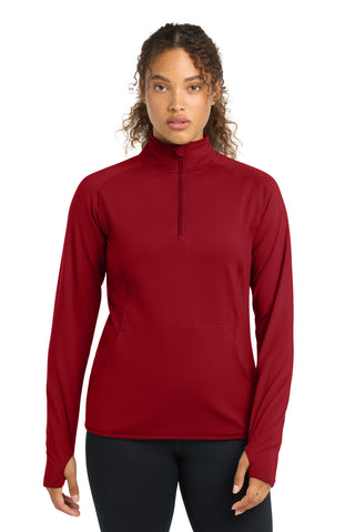 Sport-Tek® Women's Sport-Wick® Stretch 1/4-Zip Pullover. LST850
